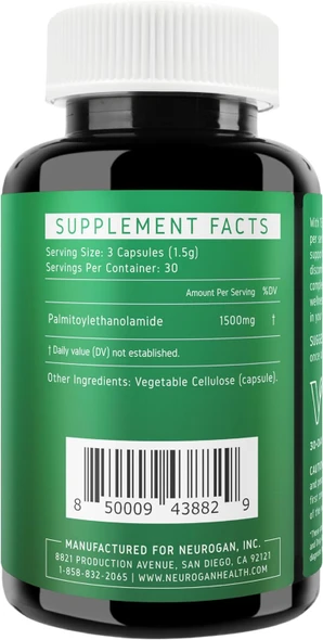PEA-PRO Ultra Micronized Palmitoylethanolamide (Pea) Supplement - 1500 MG Per Serving - Highly Purified & Bioavailable - 90 Capsules