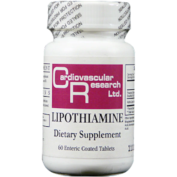 Cardiovascular Research Lipothiamine B Supplement 250 Tablets - Vitamin B1 Now with Alpha Lipoic Acid - #60