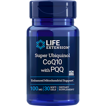 Life Extension Super Ubiquinol CoQ10 with PQQ, shilajit, heart health, cellular energy support, 8x better absorption, gluten-free, 100 mg, 30 softgels