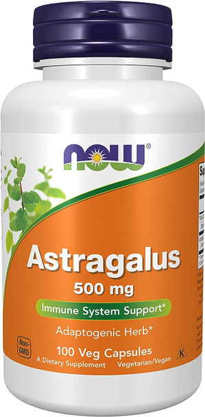 NOW Astragalus Capsules 500 mg - #100 Veg Capsules 