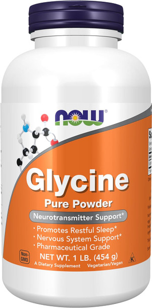 NOW Foods, Glycine, Pure Powder, 1 lb (454 g)