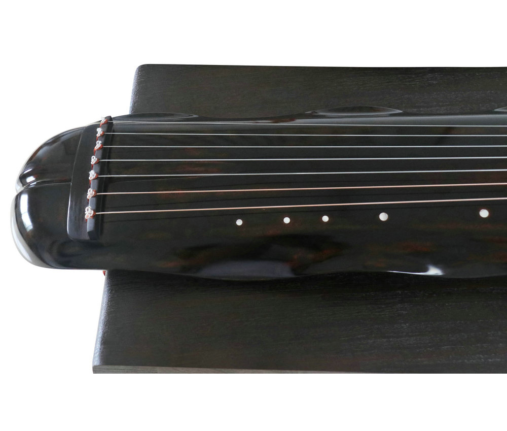 Buy Collection Grade Banana Leaf Style Guqin Chinese 7 String Zither With Jade Pegs & Goose Feet