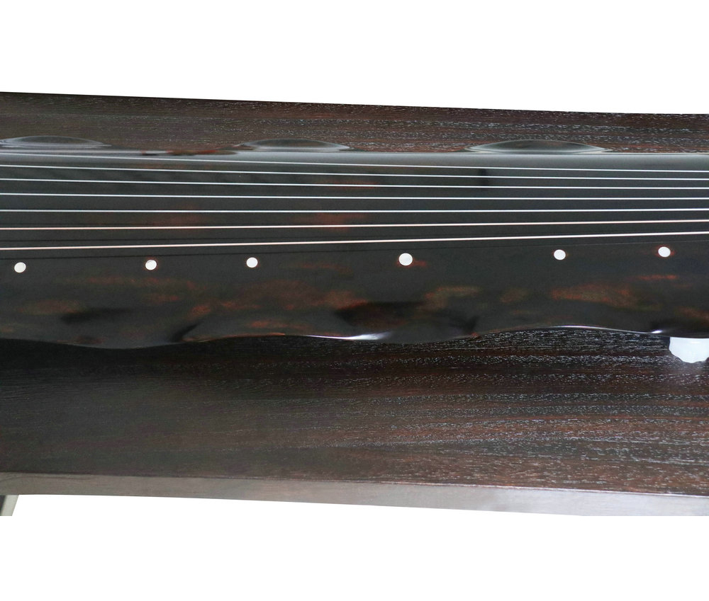 Buy Collection Grade Banana Leaf Style Guqin Chinese 7 String Zither With Jade Pegs & Goose Feet