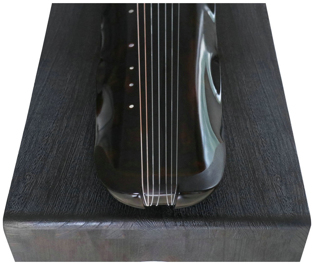 Buy Collection Grade Banana Leaf Style Guqin Chinese 7 String Zither With Jade Pegs & Goose Feet