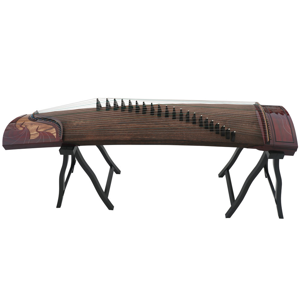 Collection Grade Whole Piece Digged Purple Sandalwood Standard Size Guzheng 思月收藏级紫檀整挖古筝