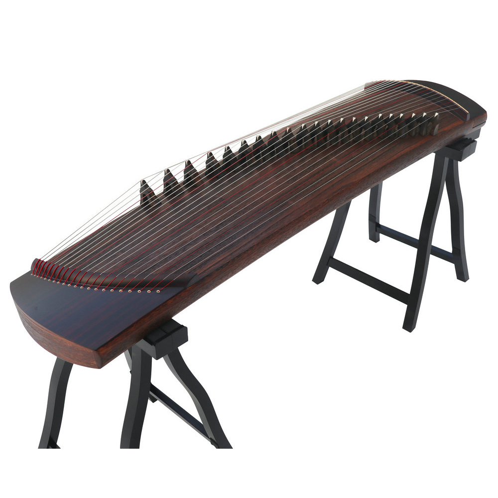 Concert Grade Black Sandalwood Travel Size Guzheng 135cm Chinese Harp 思月演奏级黑檀便携式古筝135cm