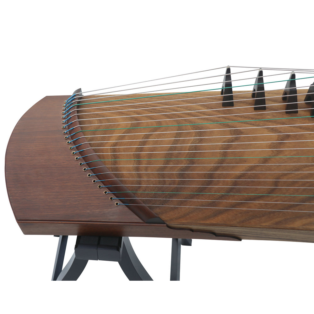 Collection Grade Soundboard Whole Piece Digged Yellow Sandalwood Travel Size Guzheng 135cm 思月收藏级黄檀面挖便携式古筝135cm