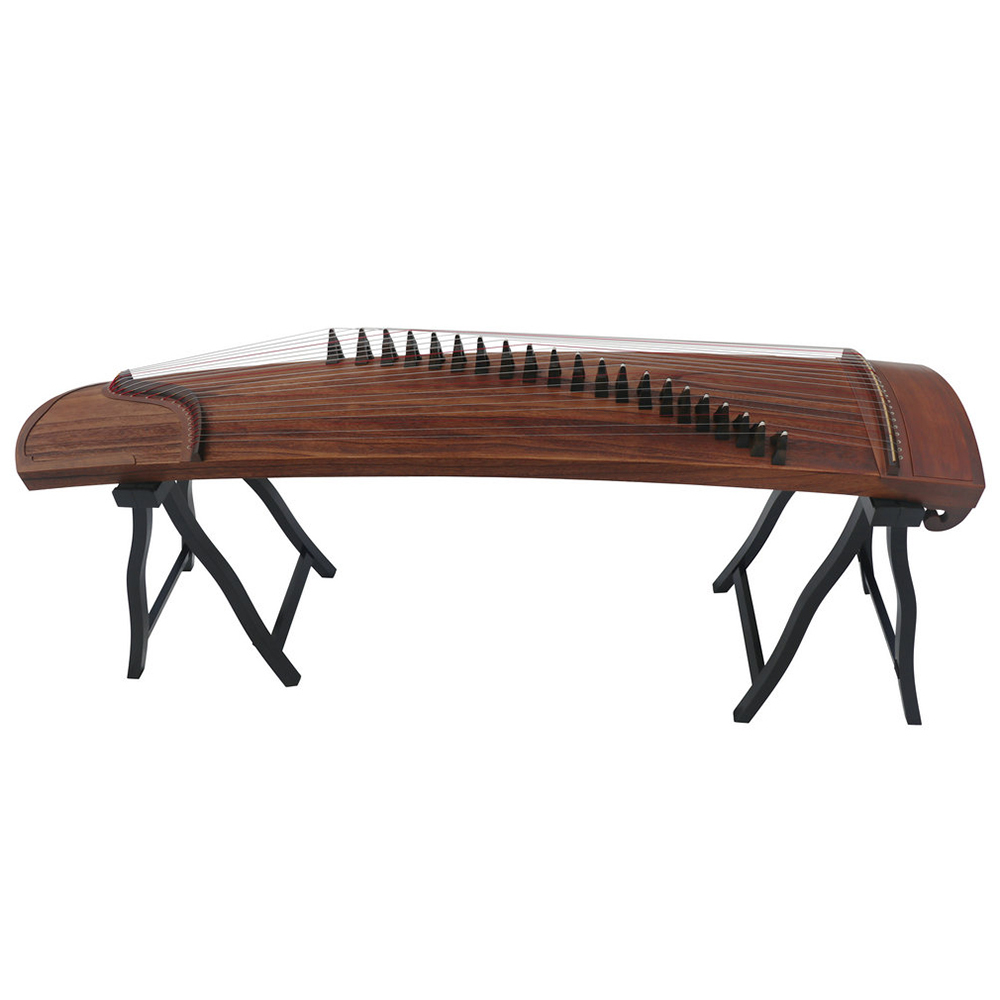 Speciality Grade Soundboard Whole Piece Digged Yellow Sandalwood Standard Size Guzheng 思月精品级黄檀面挖标准古筝