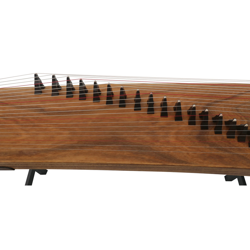 Collection Grade Soundboard Whole Piece Digged Yellow Sandalwood Standard Size Guzheng 思月收藏级黄檀面挖标准古筝