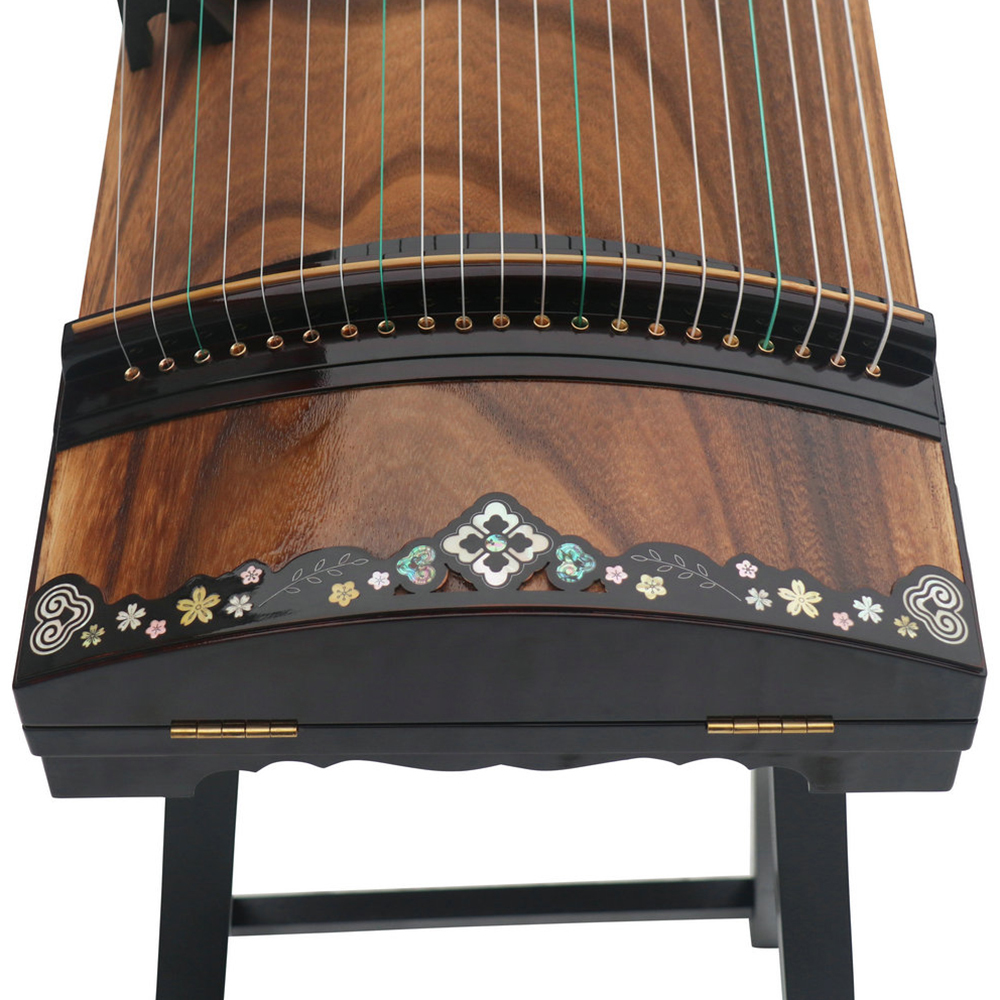 Collection Grade Soundboard Whole Piece Digged Black Sandalwood Standard Size Guzheng 思月收藏级黑檀面挖古筝