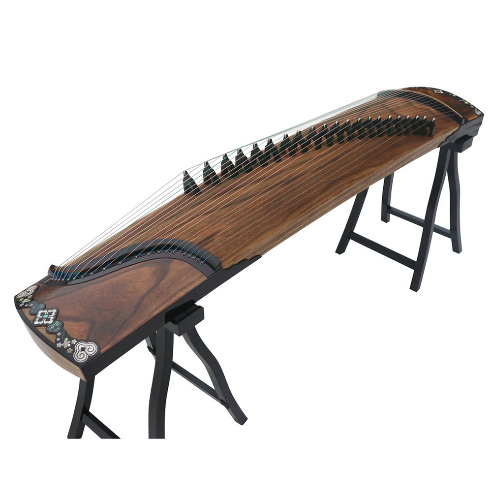 Collection Grade Soundboard Whole Piece Digged Black Sandalwood Standard Size Guzheng 思月收藏级黑檀面挖古筝