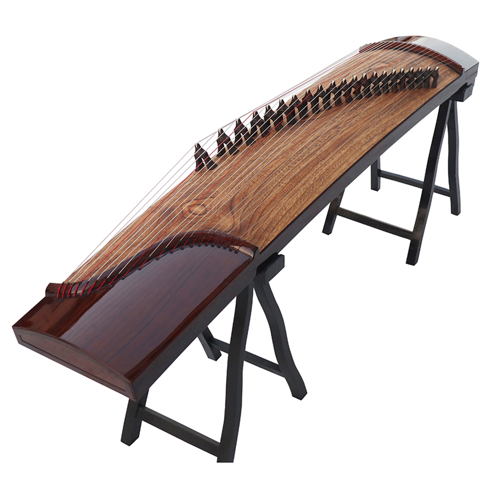 Buy Collection Grade Whole Piece Digged Yellow Sandalwood Standard Size Guzheng 思月收藏级黄檀整挖标准古筝