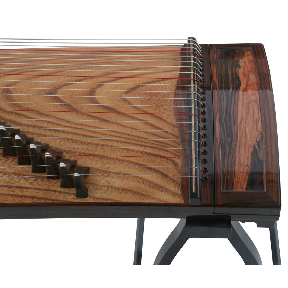 Speciality Grade Soundboard Whole Piece Digged Yellow Sandalwood Standard Size Guzheng 思月精品级黄檀木面挖标准古筝