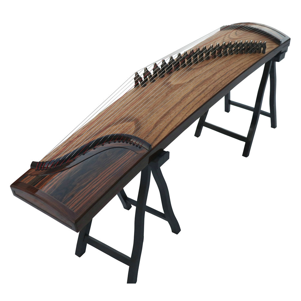 Speciality Grade Soundboard Whole Piece Digged Yellow Sandalwood Standard Size Guzheng 思月精品级黄檀木面挖标准古筝