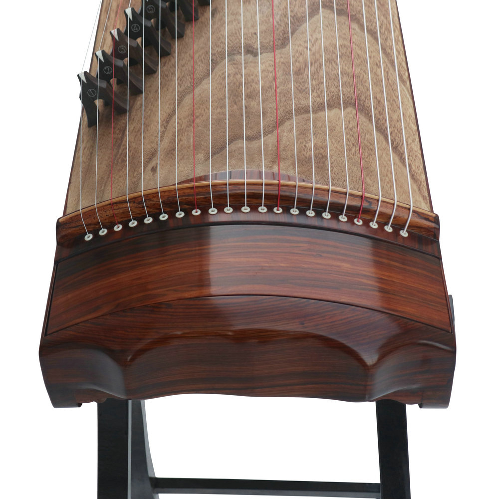 Special Grade Soundboard Whole Piece Digged Rosewood Standard Size Guzheng 思月精品级红木半挖标准古筝