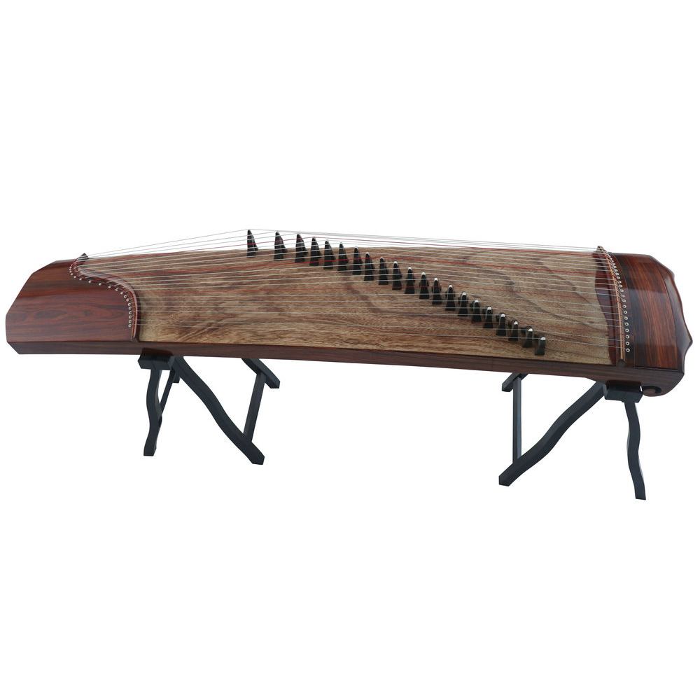 Special Grade Soundboard Whole Piece Digged Rosewood Standard Size Guzheng 思月精品级红木半挖标准古筝