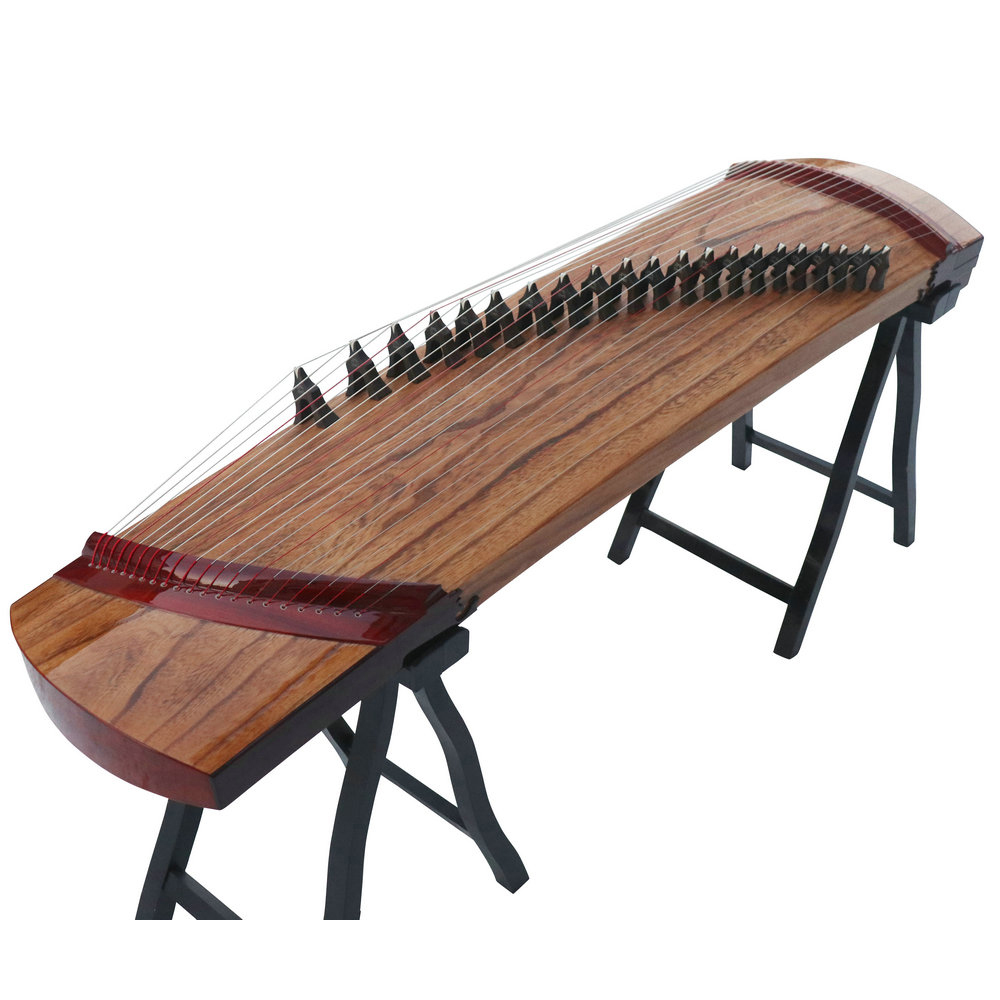 Speciality Grade Soundboard Whole Piece Digged Rosewood Travel Size Guzheng 135cm 思月精品级红木面挖便携式古筝135cm