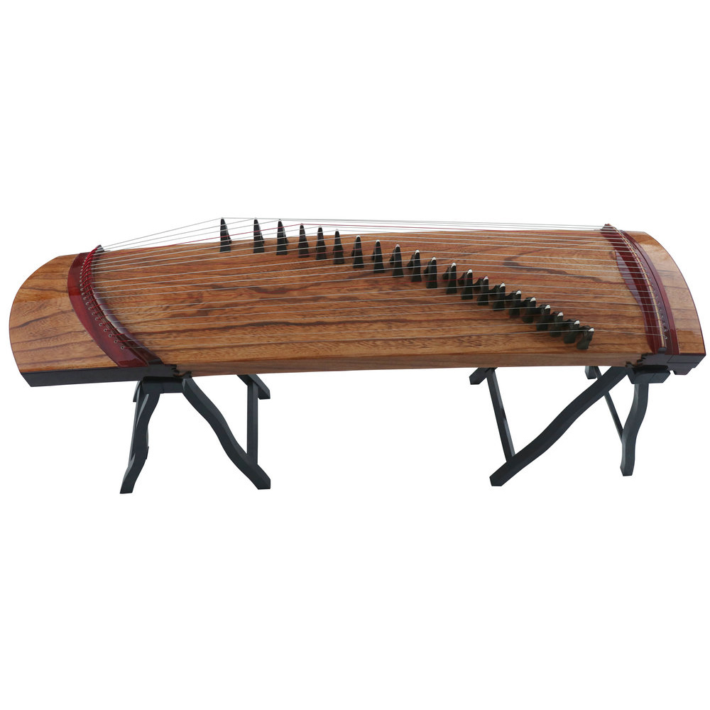 Speciality Grade Soundboard Whole Piece Digged Rosewood Travel Size Guzheng 135cm 思月精品级红木面挖便携式古筝135cm