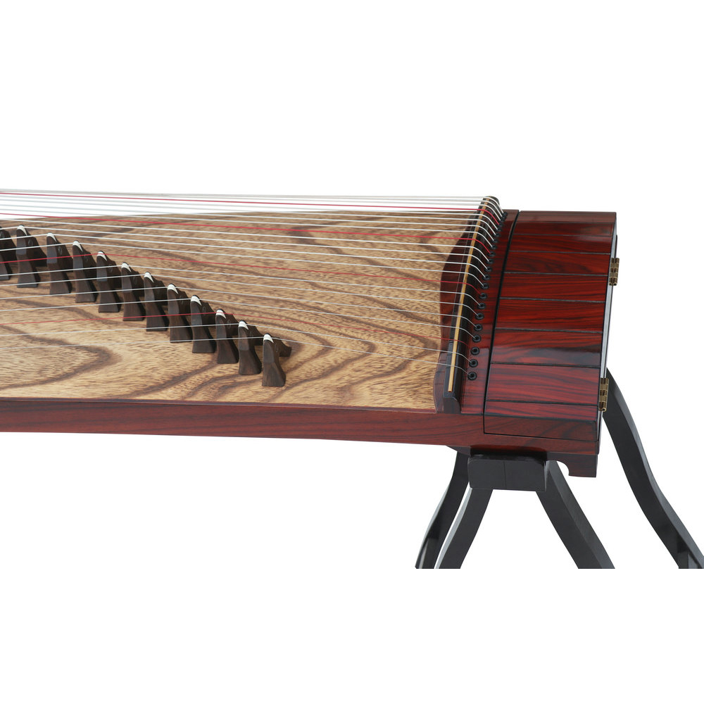 Speciality Grade Soundboard Whole Piece Digged Yellow Sandalwood Standard Size Guzheng Chinese Harp 思月精品级黄檀面挖标准古筝