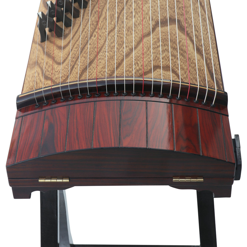 Speciality Grade Soundboard Whole Piece Digged Yellow Sandalwood Standard Size Guzheng Chinese Harp 思月精品级黄檀面挖标准古筝