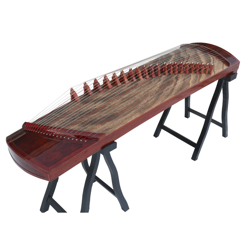 Speciality Grade Whole Piece Digged Rosewood Travel Size Guzheng 135cm 思月精品级红木整挖便携式古筝135cm