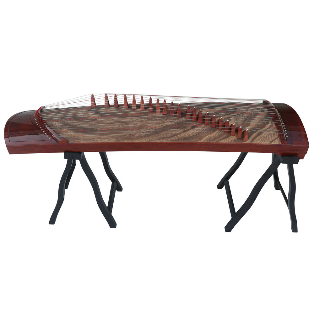 Speciality Grade Whole Piece Digged Rosewood Travel Size Guzheng 135cm 思月精品级红木整挖便携式古筝135cm