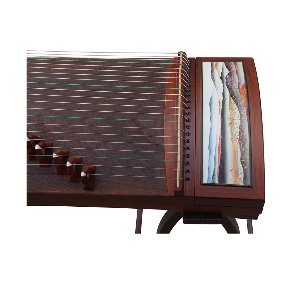 Speciality Grade Rosewood Guzheng Soundboard Whole Piece Digged Chinese Koto 山悠韵精品级酸枝木面挖古筝