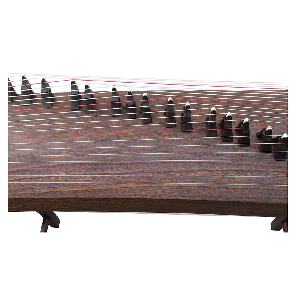 Collection Grade Black Sandalwood Bright Lacquer Whole Piece Digged Guzheng 山悠韵收藏级黑檀亮漆整挖古筝