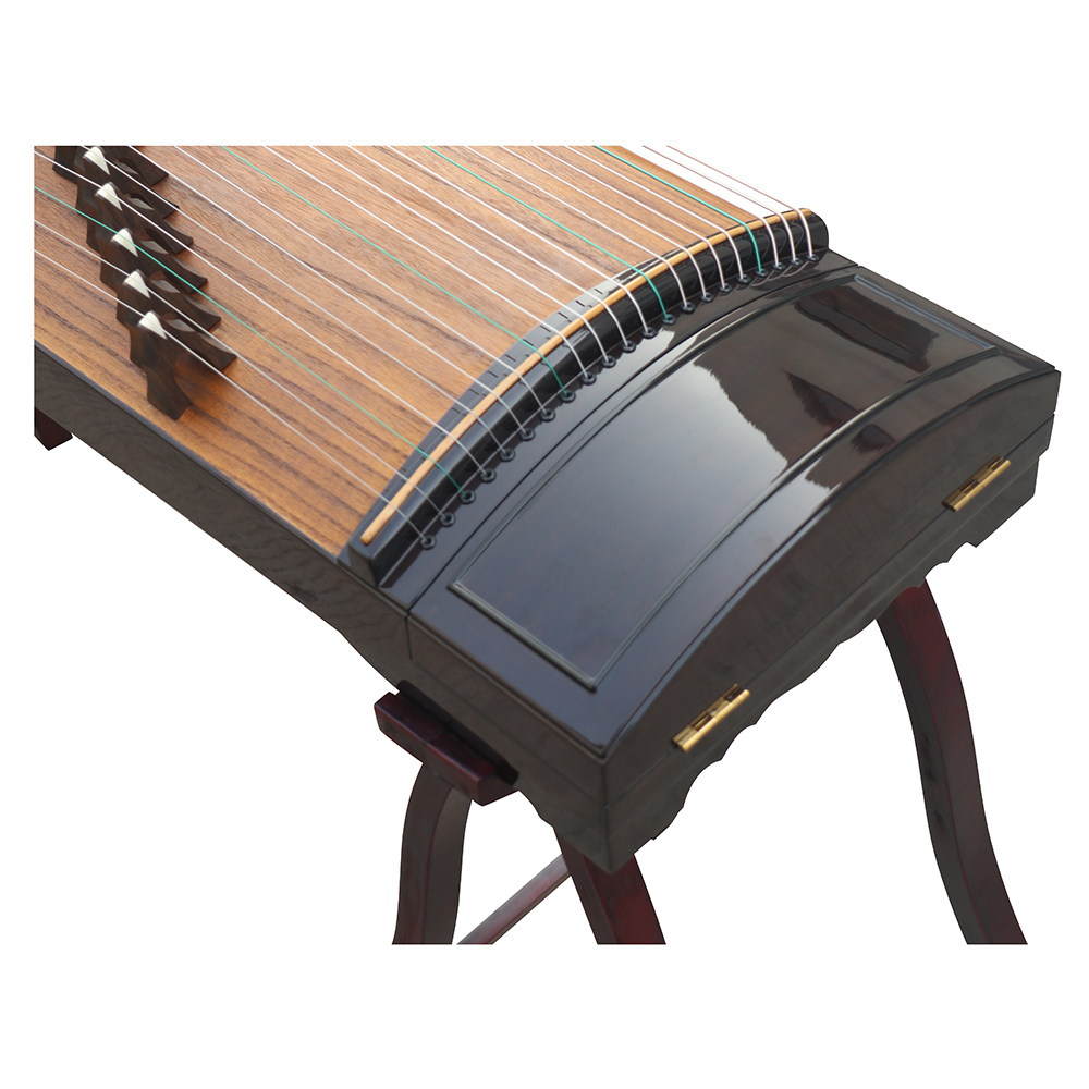 Speciality Grade Bright Lacquer Black Sandalwood Guzheng Chinese Koto 山悠韵精品级黑檀亮漆古筝