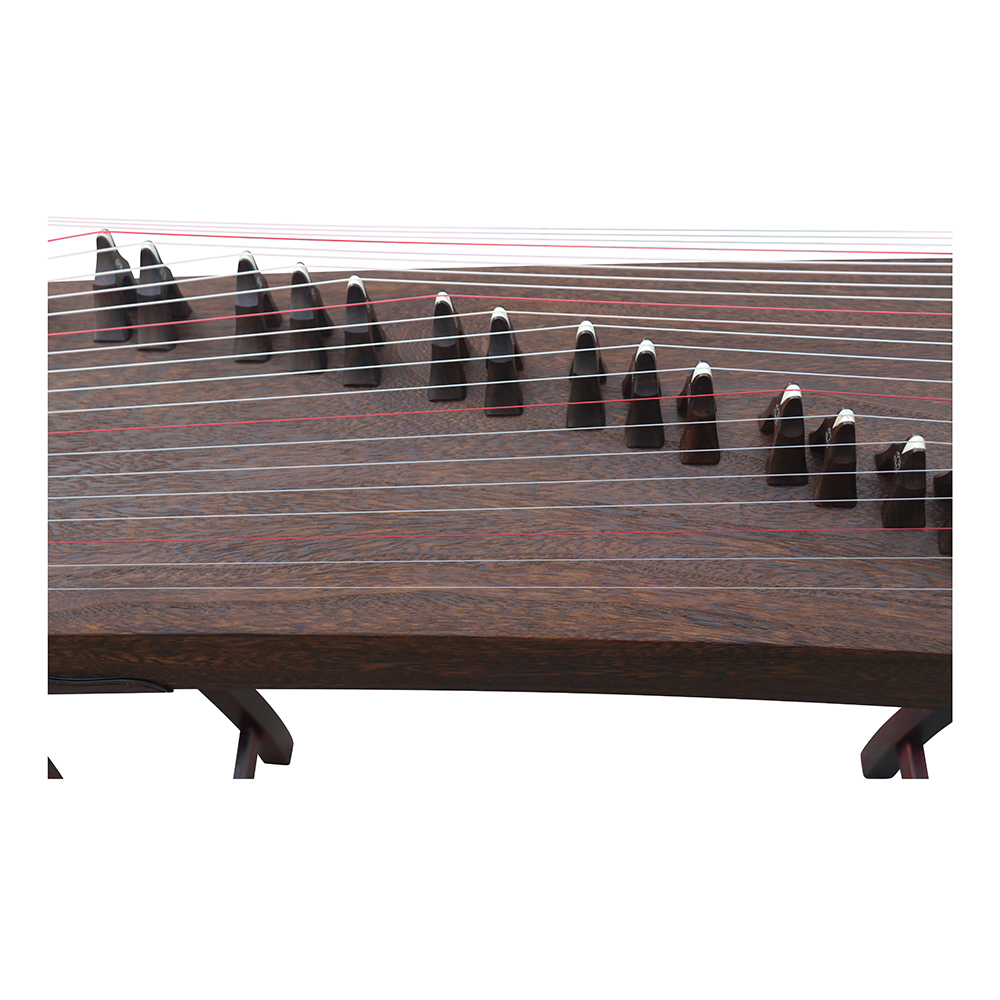Collection Grade Black Sandalwood Bright Lacquer Whole Piece Digged Travel Size Guzheng 135cm 山悠韵黑檀亮漆整筝挖古筝135 cm