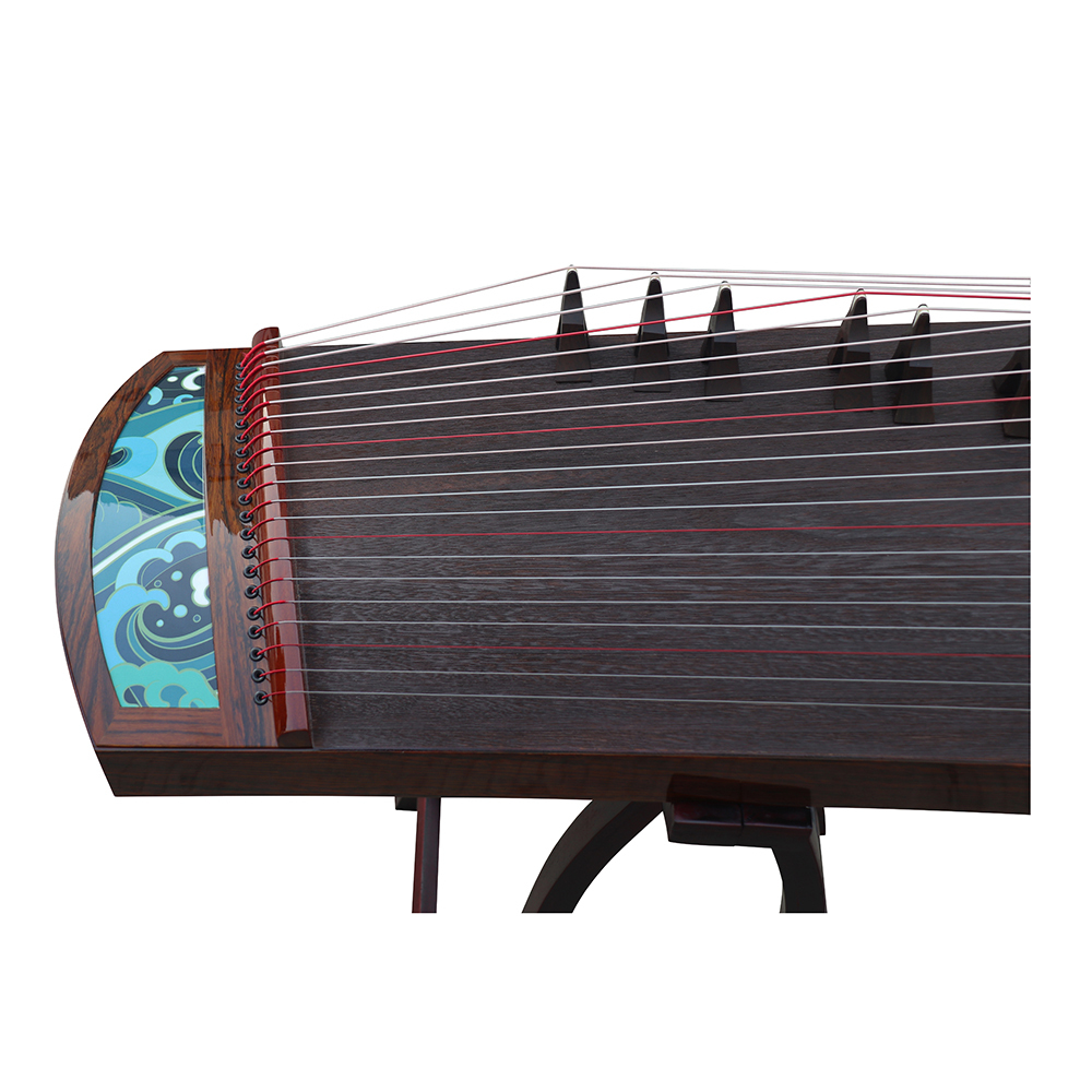 Concert Level Golden Sandalwood Bright Lacquer Travel Size Guzheng 130cm 山悠韵演奏级黄金檀亮漆便携古筝130cm