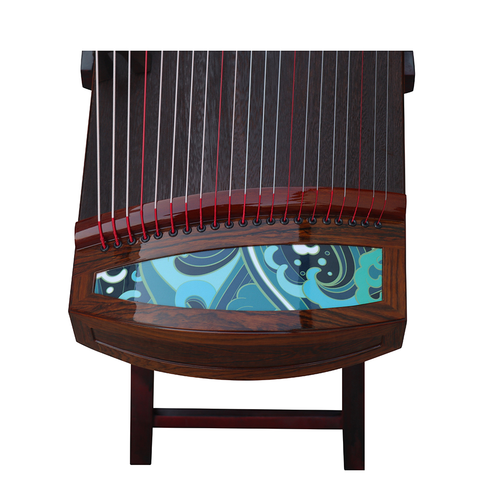 Concert Level Golden Sandalwood Bright Lacquer Travel Size Guzheng 130cm 山悠韵演奏级黄金檀亮漆便携古筝130cm