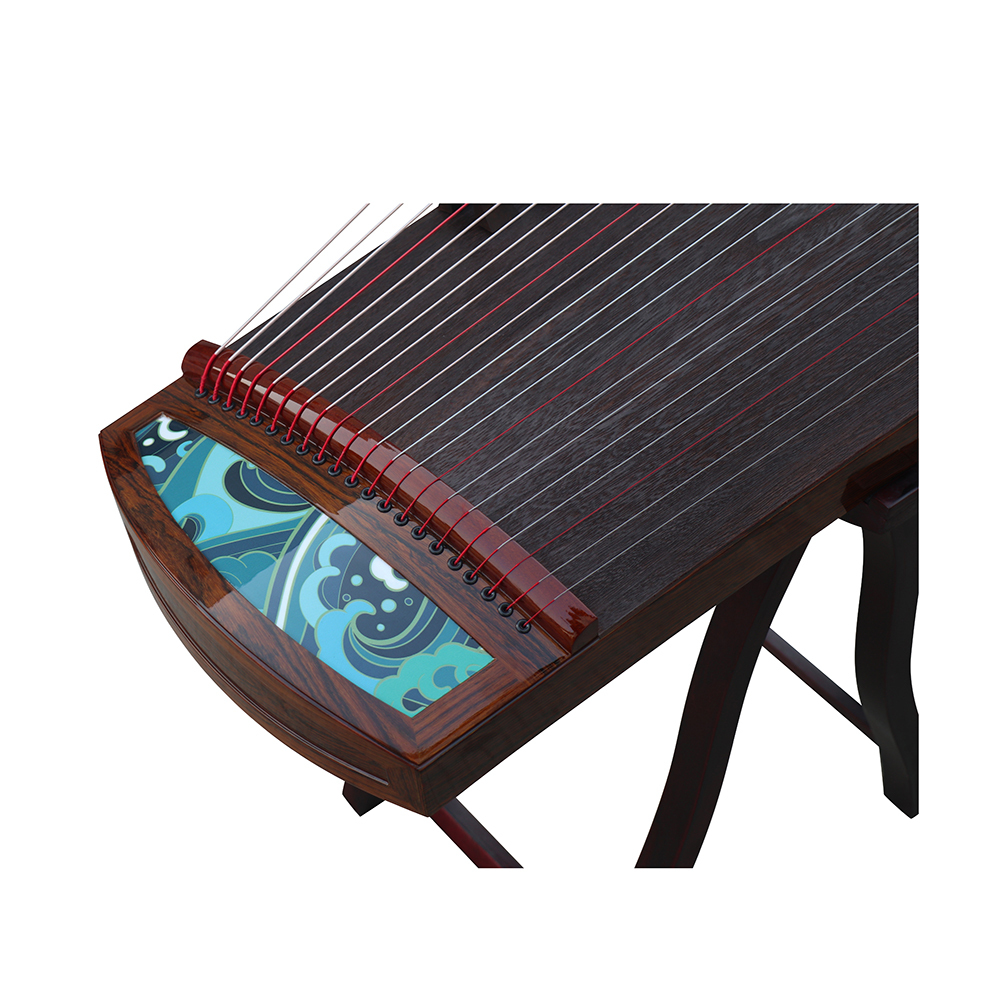 Concert Level Golden Sandalwood Bright Lacquer Travel Size Guzheng 130cm 山悠韵演奏级黄金檀亮漆便携古筝130cm