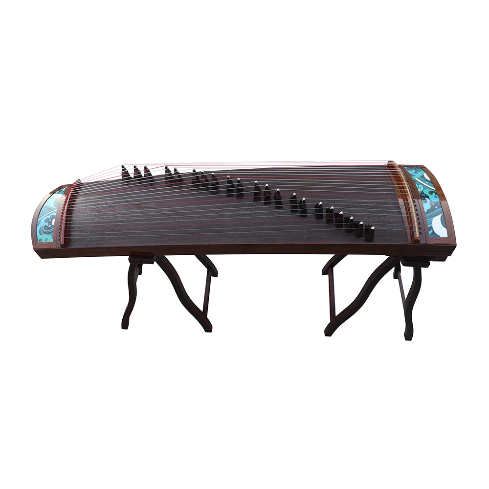 Concert Level Golden Sandalwood Bright Lacquer Travel Size Guzheng 130cm 山悠韵演奏级黄金檀亮漆便携古筝130cm