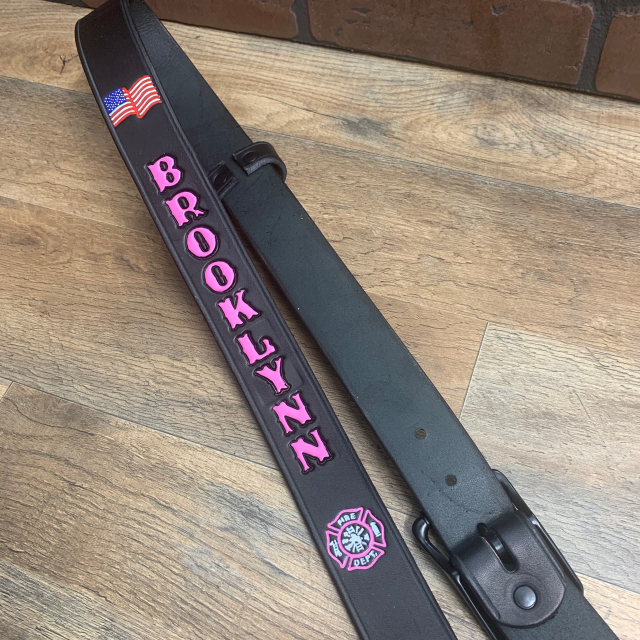 black and pink strap