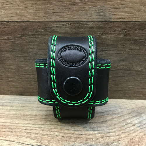 Black With Green Double Stitch