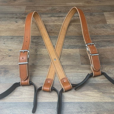 Custom Leather Suspenders- X-Back