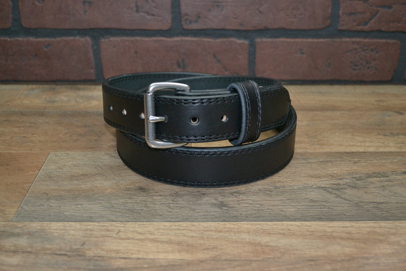 Black Belt with stainless steel hardware