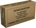Winchester Ammo SG9W Service Grade  9mmLuger 115gr Full Metal Jacket 50 Per Box/10 Case 102081