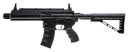 RWS/Umarex 2252120 Steel Strike Air Rifle CO2 177 BB Single Shot Or 6  Round Burst Mode, 30rd Drop Free Magazine, 900 BB Capacity Reservoir, Flat Top Picatinny Rail, Flip Up Sights, Adjustable Stock 133888