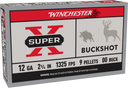 Winchester Ammo XB1200 Super X  12Gauge 2.75" 9Pellets 00Buck Shot 5 Per Box/50 Case 65079