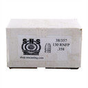 CAST 38 CAL (.358'') 130GR ROUND NOSE FLAT POINT LEAD 500/BOX 100200024
