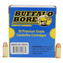 Buffalo Bore Ammunition 4518520 Personal Defense Strictly Business 45ACP +P 185gr Jacket Hollow Point 20 Per Box/12 Case 82226