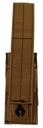 Advance Warrior Solutions PSMPTN Single Mag Pouch Pistol Tan 600D PVC Polyester MOLLE 148853
