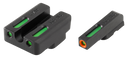 TruGlo TG13WA2PC TFX Pro  Black | Green Tritium & Fiber Optic Orange Outline Front Sight Green Tritium & Fiber Optic Rear Sight 5063