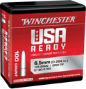 Winchester Ammo WBR65125 Centerfire Rifle  6.5Creedmoor 125gr Open Tip 100 Per Box/10 Case 107569