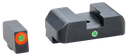 AmeriGlo GL203 i-Dot Sight  Set for Glock  Green Tritium Orange Outline Front Sight-Green Tritium Rear Sight 2139