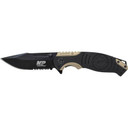 Smith & Wesson M&P Drop Point Folding Knife Liner Lock 3 1/2" Blade Black and Tan PFSWMP13BS
