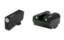 Truglo TFX Tritium/Fiber-Optic Day/Night Sight Set fits GLOCK 17 / 17L 19 22 23 24 26 27 33 34 35 38 and 39 (Suppressor Low) - White Outlin XRTG13GL4A