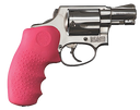 Hogue 60007 OverMolded Monogrip Cobblestone Pink Rubber with Finger Grooves for S&W J Frame with Round Butt 82512 Hogue 60007 OverMolded Monogrip Cobblestone Pink Rubber with Finger Grooves for S&W J Frame with Round Butt 82512